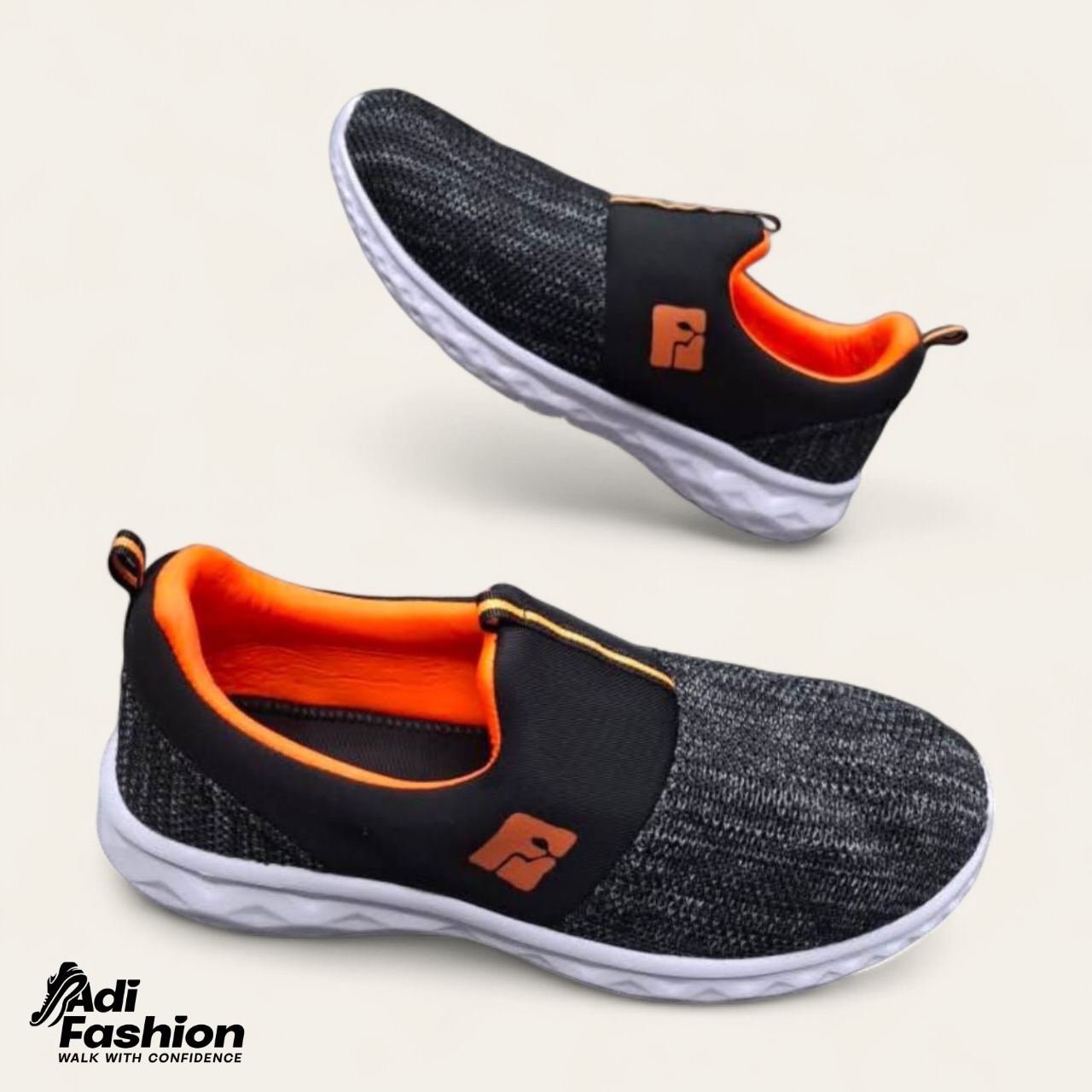 Fine Look Men's Lightweight Slip-On Casual Sneakers.(Black) - Image 3