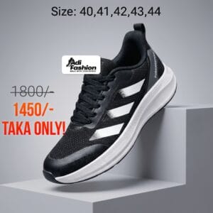 Ad!das black sport sneakers (printed design)